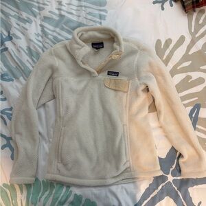 Patagonia Kids Off-White Fleece Jacket